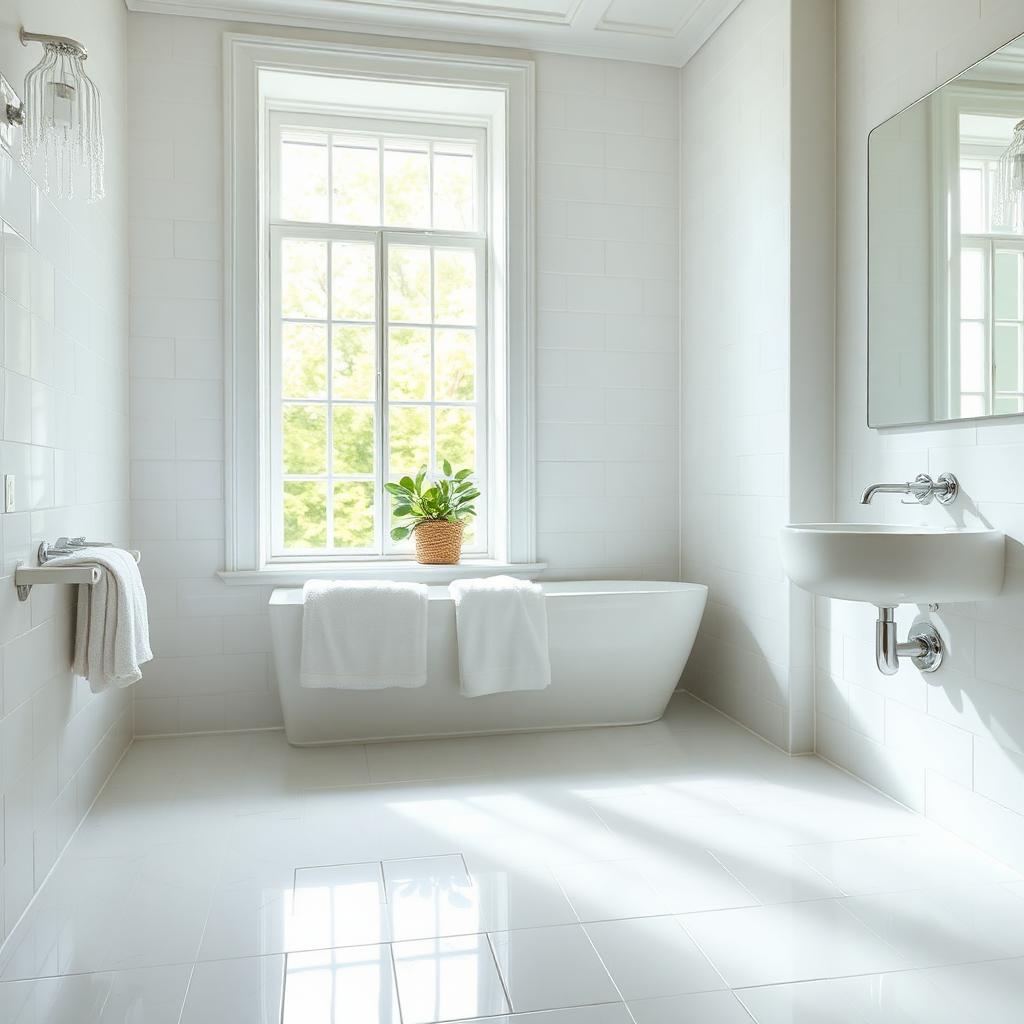 Fresh, spotless bathroom